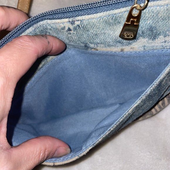 GAL Great American Leather Works Denim Tiger Mini Shoulder Bag - Picture 5 of 11